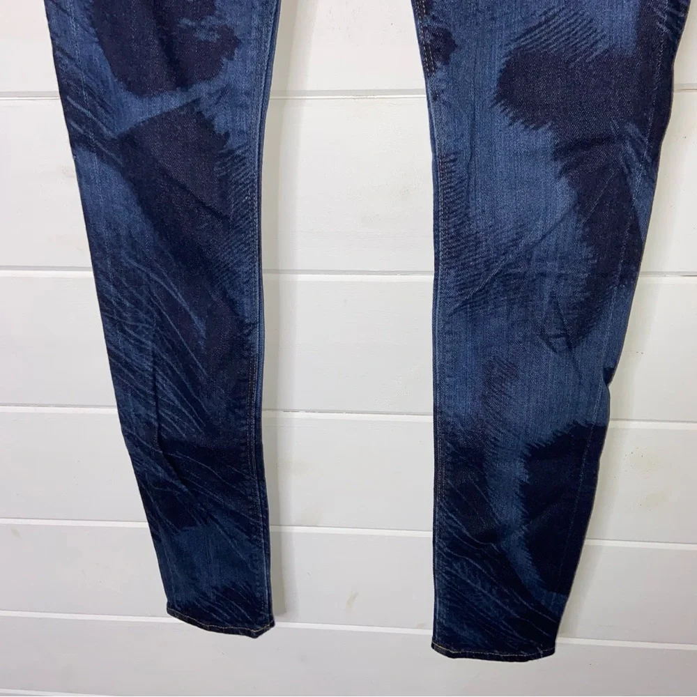 Hudson Jeans Size 25 Nico Super Skinny Midrise Denim Unique Dark Blue Wash Out